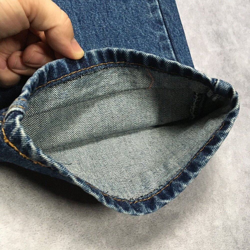 Levis Mens 505 Regular‎ Fit Blue Jeans size 38x28 Cotton Denim Pants Zipper Fly - Picture 12 of 16